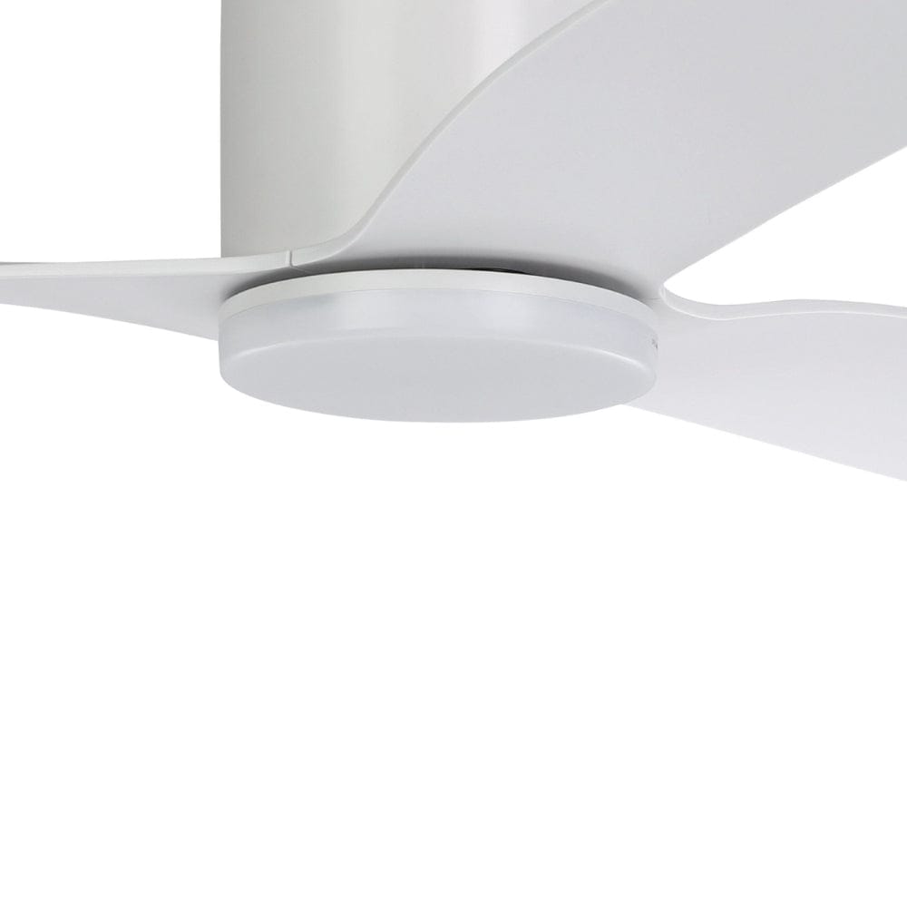 With Light Iluka Hugger Ceiling Fan Matte White with Light