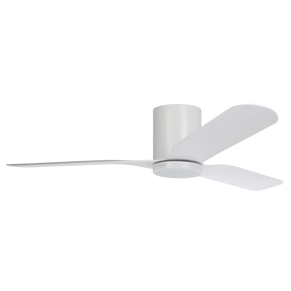 With Light Iluka Hugger Ceiling Fan Matte White with Light