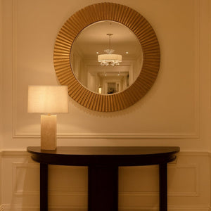 Table Lamps Imperial Travertine Table Lamp with Natural Linen Shade