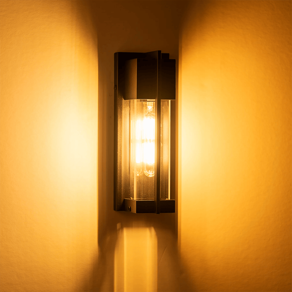 Exterior Wall Light Jace Galvanised Iron Black Wall Light