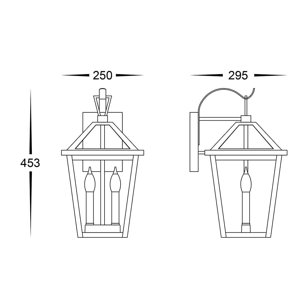 Exterior Wall Light Karter Galvanised Iron Black Wall Light