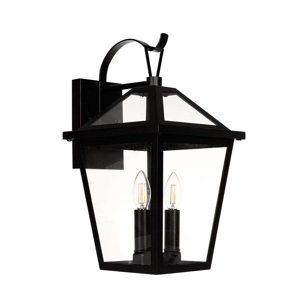 Exterior Wall Light Karter Galvanised Iron Black Wall Light