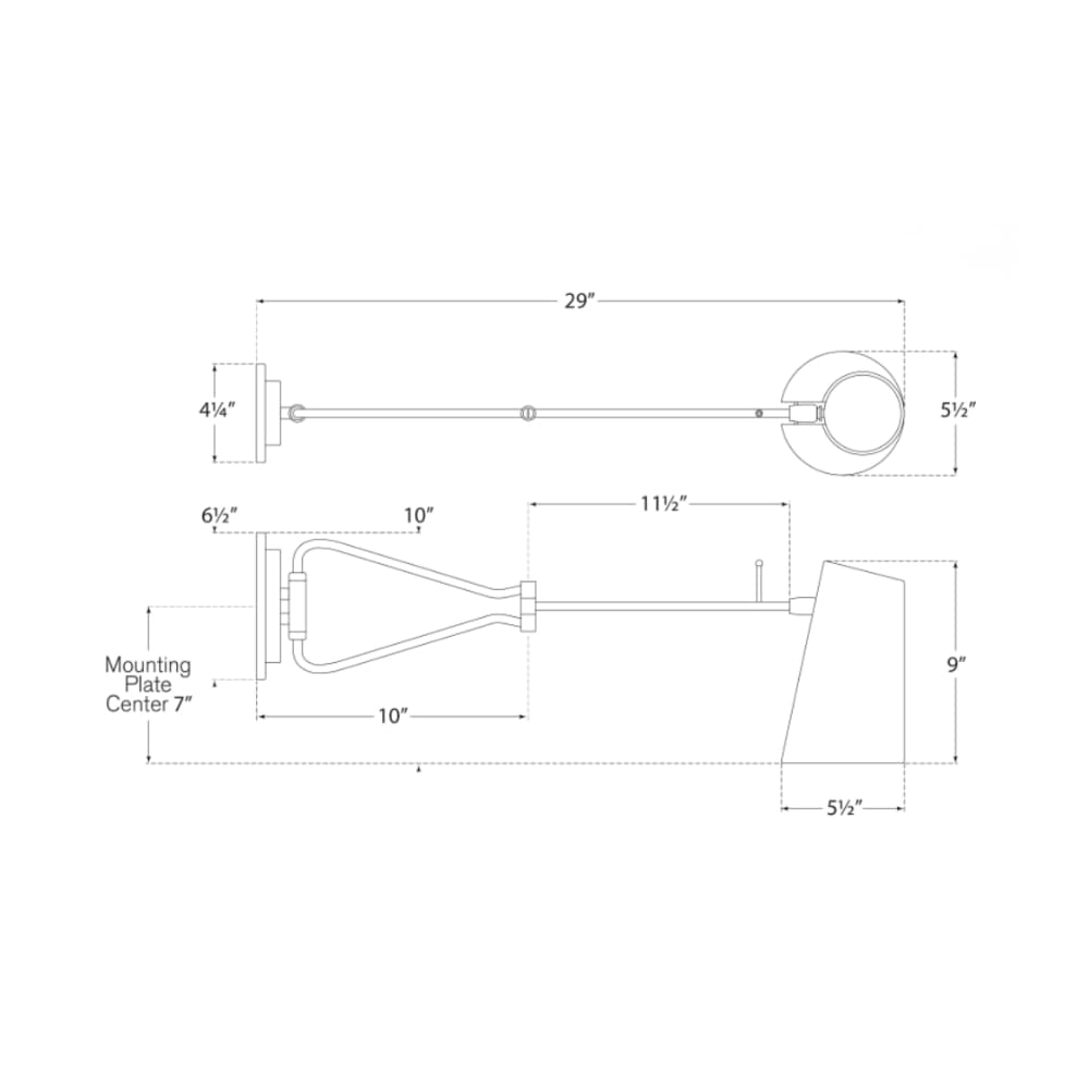 Interior Wall Light / Sconce Keil Swing Arm Wall Sconce
