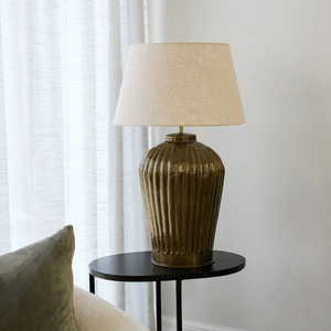 Table Lamps Kochi Ribbed Lampbase - Base Only