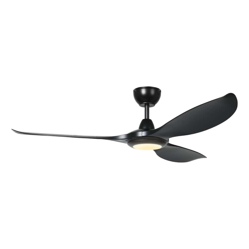 With Light Kurrawa Ceiling Fan Matte Black - With Light