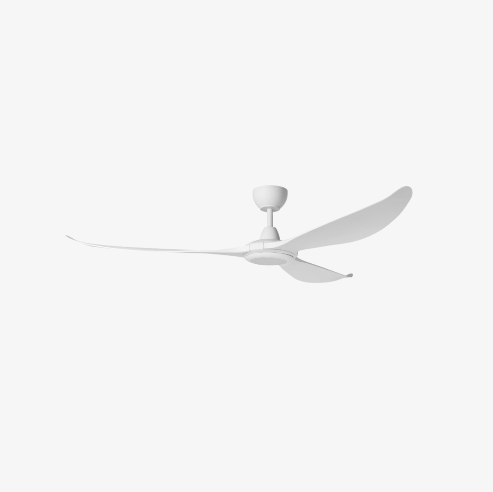 With Light Kurrawa Ceiling Fan Matte White with Light