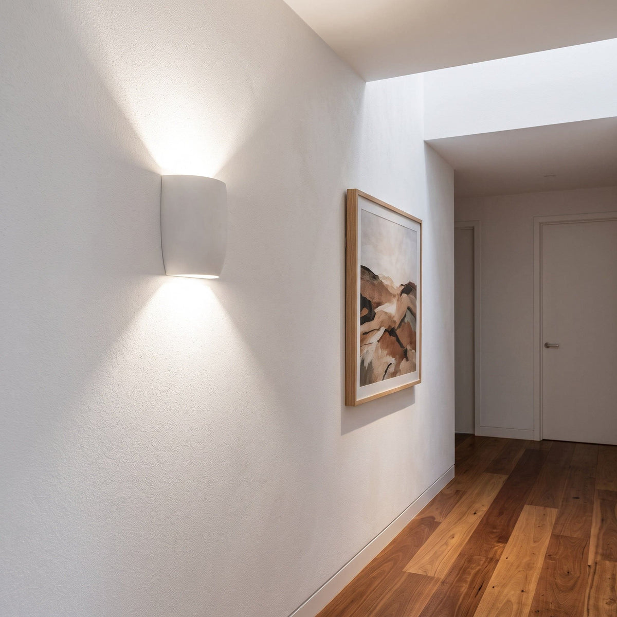 Interior Wall Light / Sconce Lago White Plaster Up/Down Wall Light