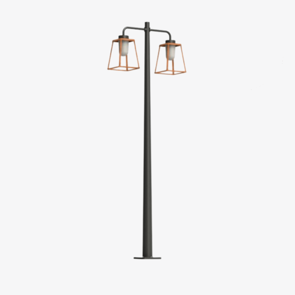 Post Lights Lampiok 2 N° 5 Pole Double Heads Post Light