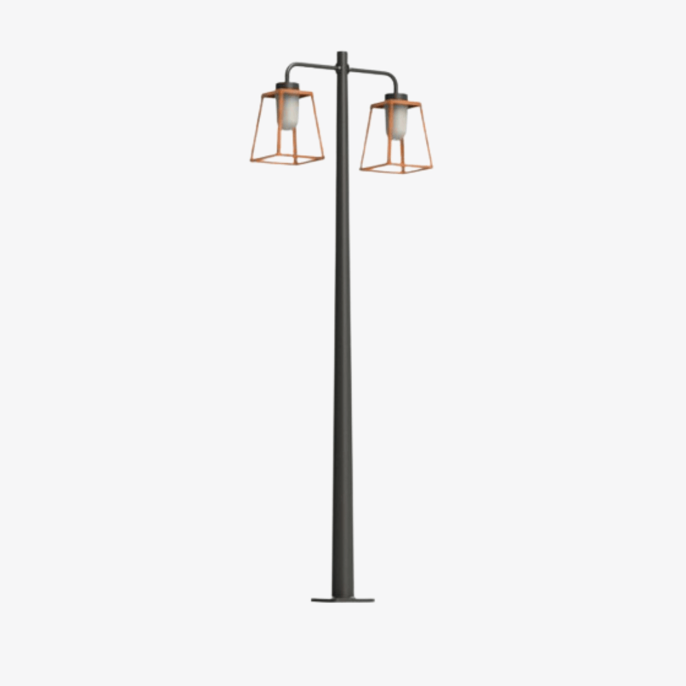 Post Lights Lampiok 2 N° 5 Pole Double Heads Post Light