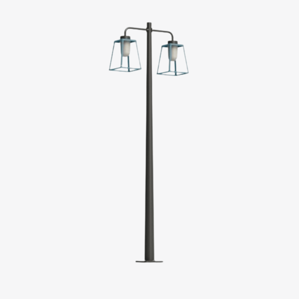 Post Lights Lampiok 2 N° 5 Pole Double Heads Post Light