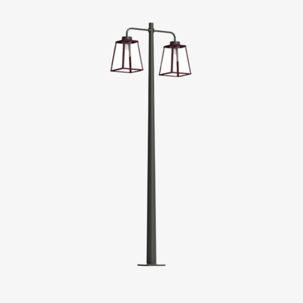 Post Lights Lampiok 2 N° 5 Pole Double Heads Post Light
