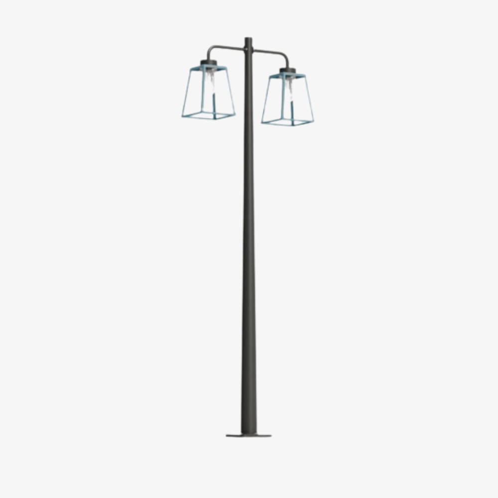 Post Lights Lampiok 2 N° 5 Pole Double Heads Post Light