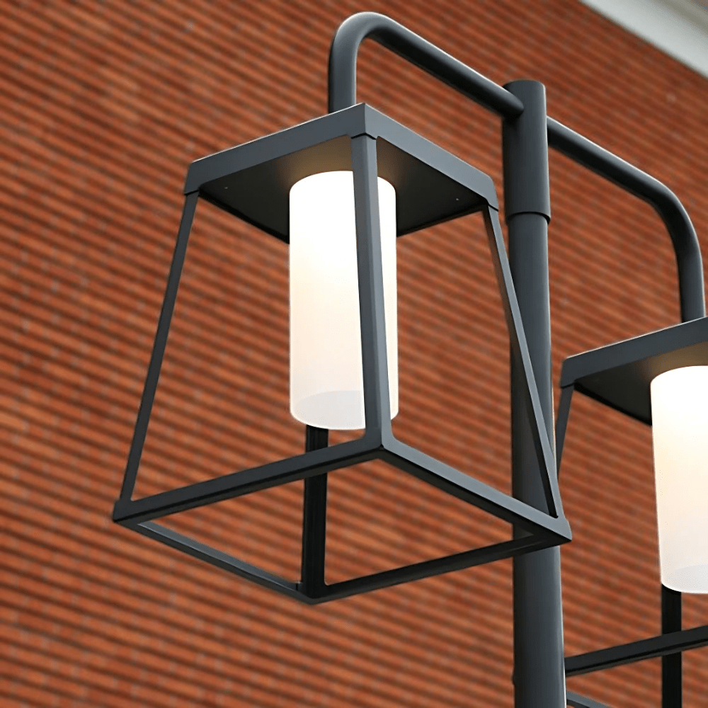 Post Lights Lampiok 4 N° 6 Pole Double Heads Post Light