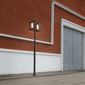 Post Lights Lampiok 4 N° 6 Pole Double Heads Post Light