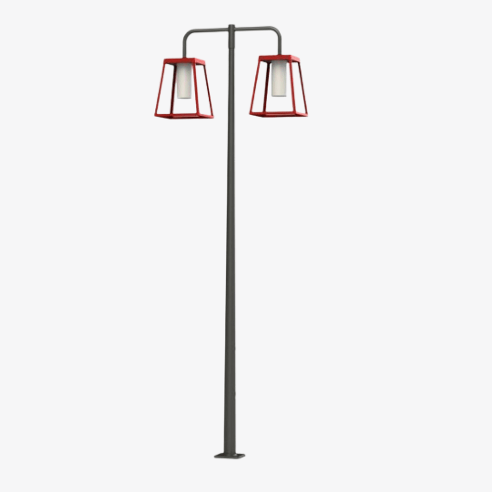 Post Lights Lampiok 4 N° 6 Pole Double Heads Post Light