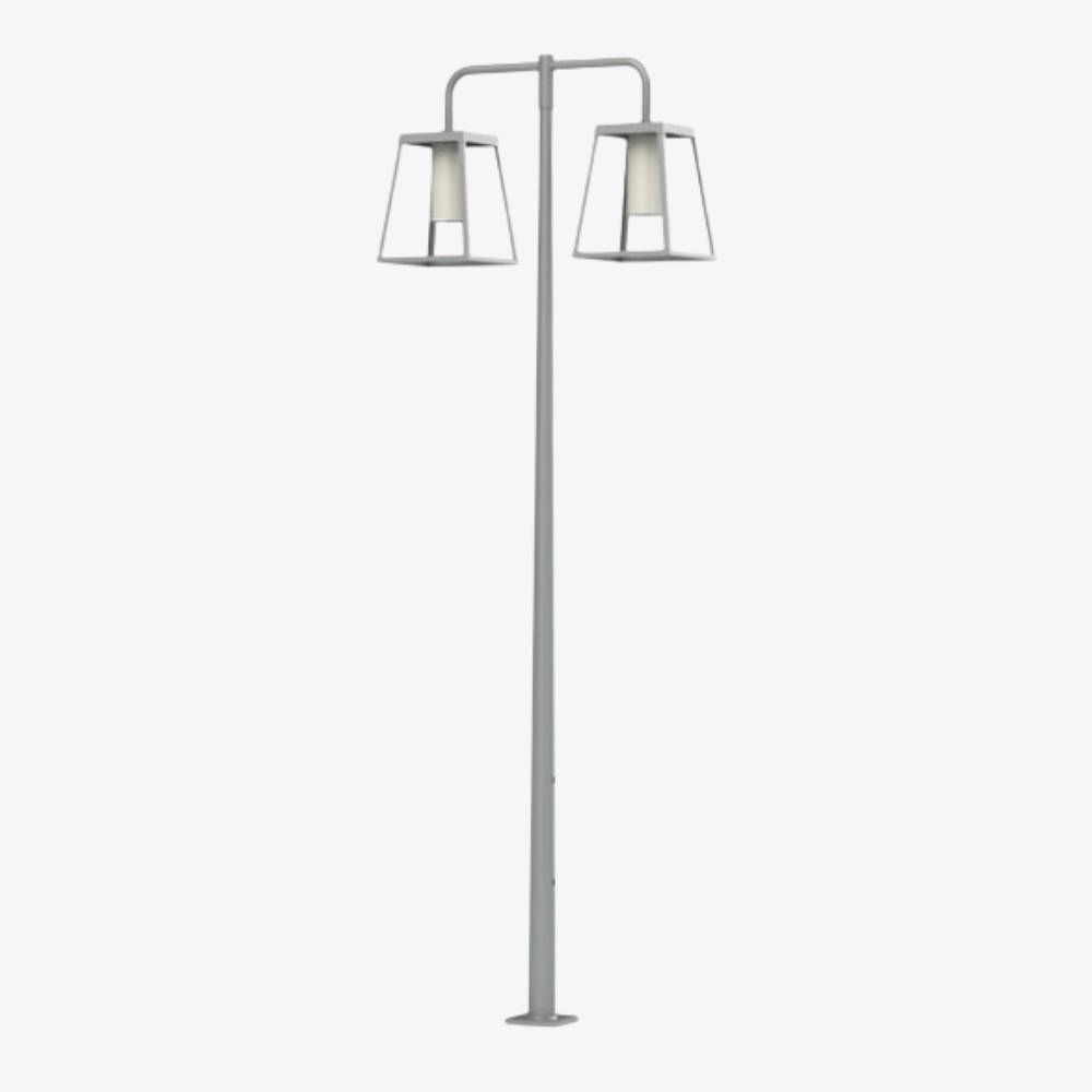 Post Lights Lampiok 4 N° 6 Pole Double Heads Post Light