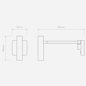 Bedside Wall Lights Leda Swing Arm Wall Light