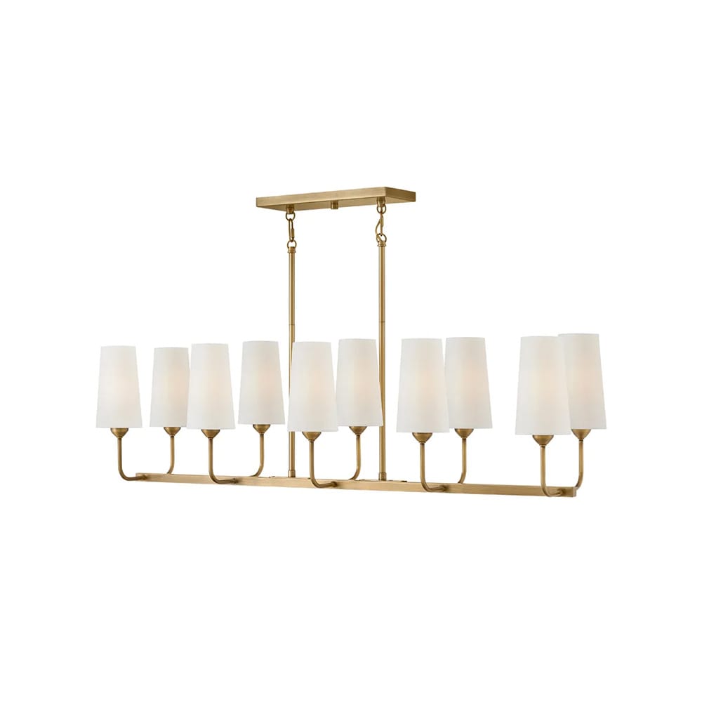 Linear Pendant Lewis Ten Light Linear Chandelier