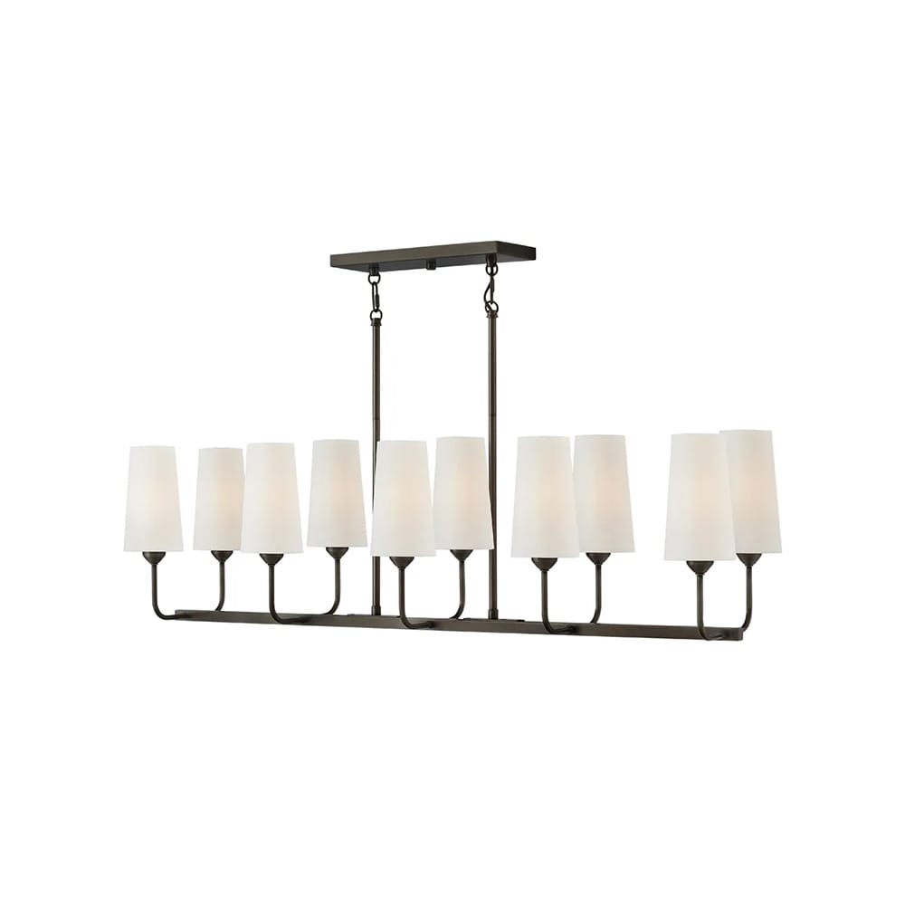 Linear Pendant Lewis Ten Light Linear Chandelier