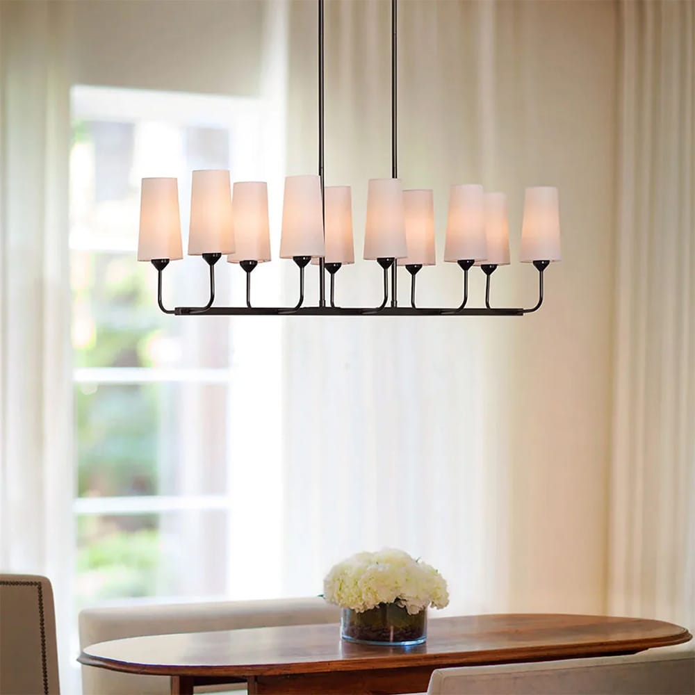 Linear Pendant Lewis Ten Light Linear Chandelier