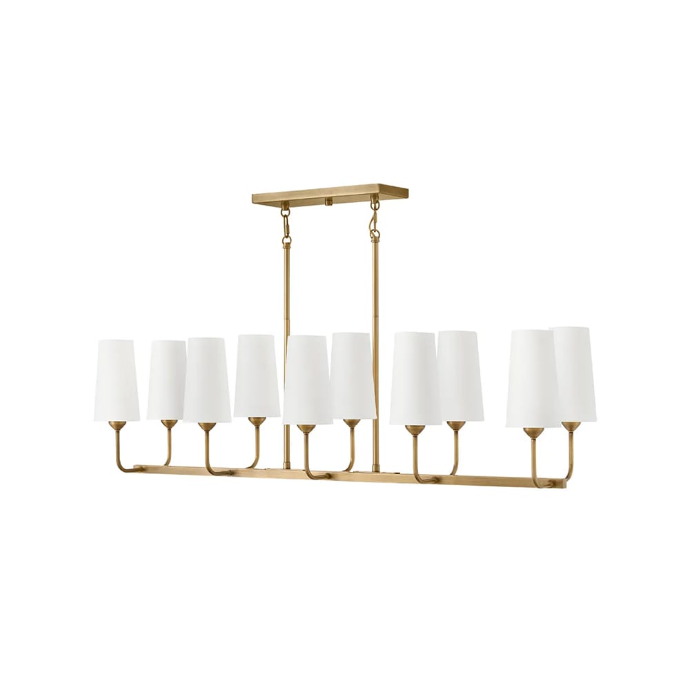 Linear Pendant Lewis Ten Light Linear Chandelier