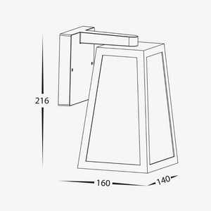 Exterior Wall Light Licht Aluminium Black Wall Light