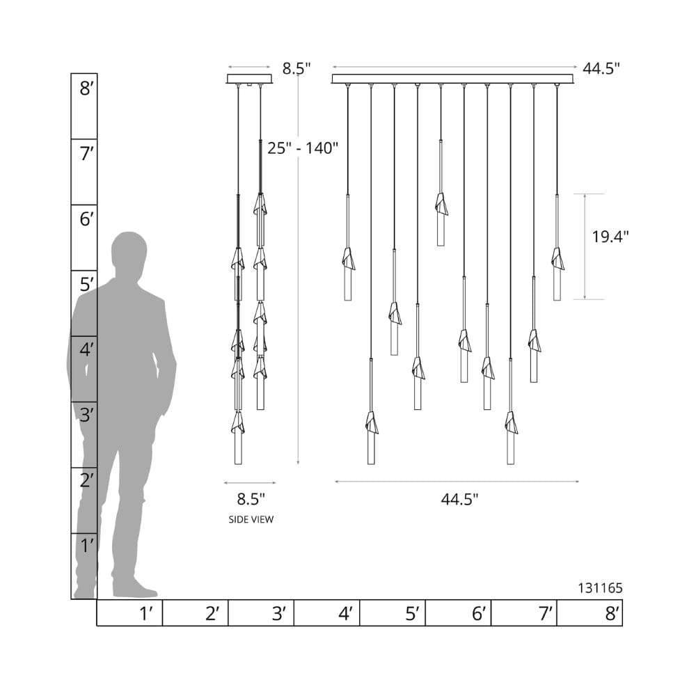 Linear Pendant Lilium 10 Light Linear Pendant