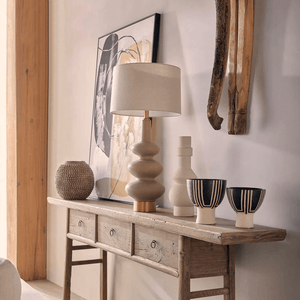 Table Lamps Linden Sandstone Table Lamp & Linen Shade
