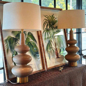 Table Lamps Linden Sandstone Table Lamp & Linen Shade