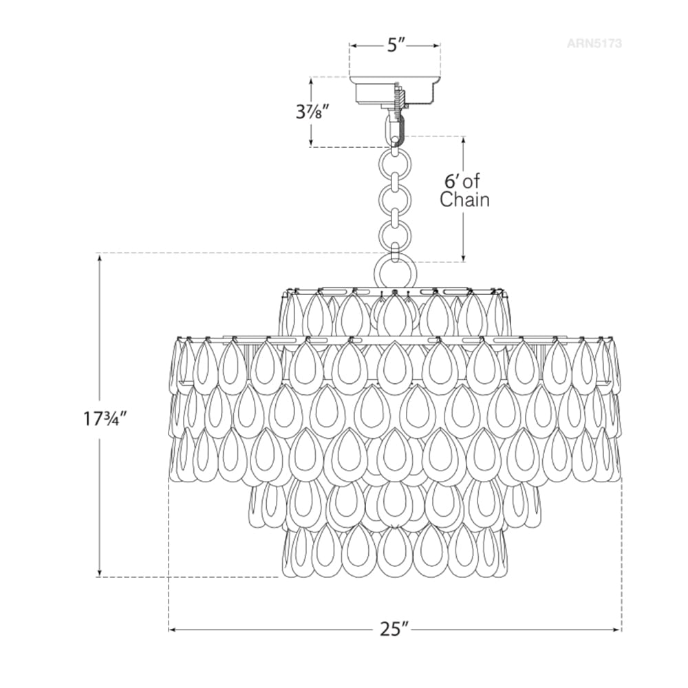 Chandelier Liscia Medium Chandelier