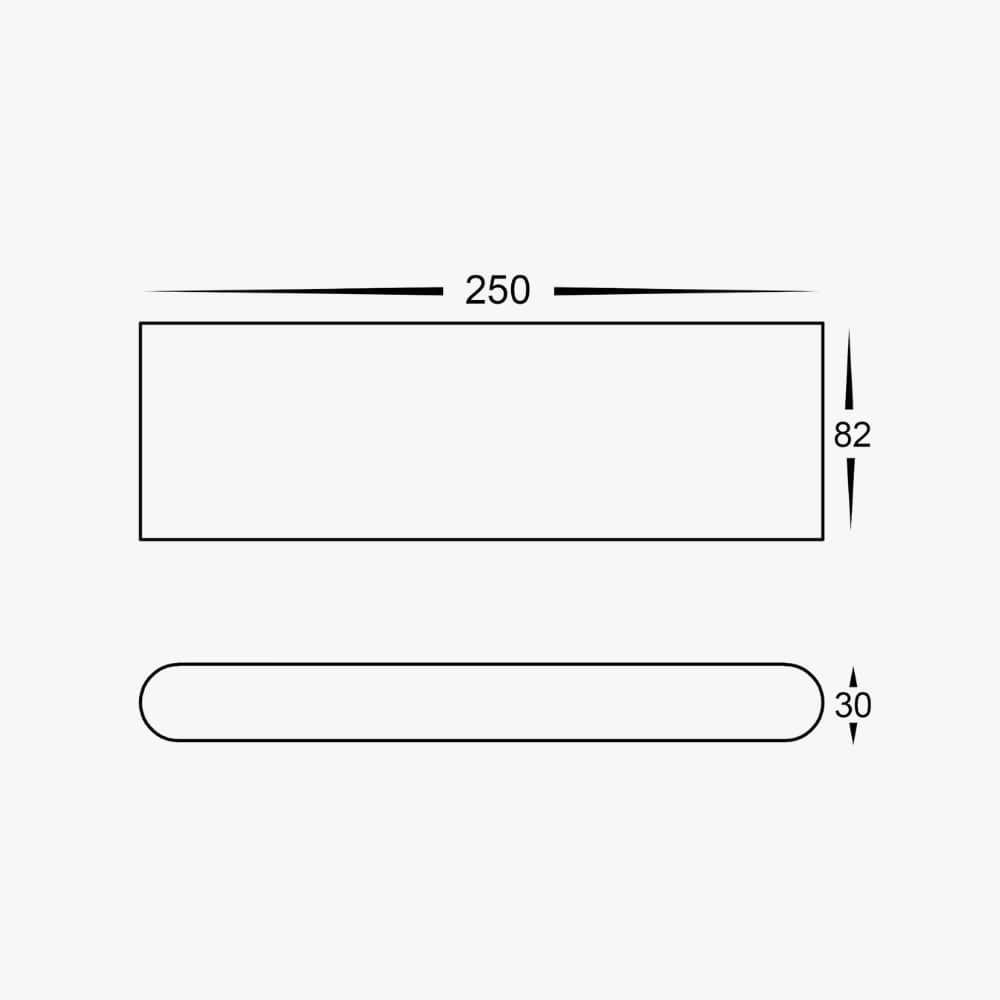 Exterior Wall Light Lisse 12W Fixed Down Wall Light - 12V