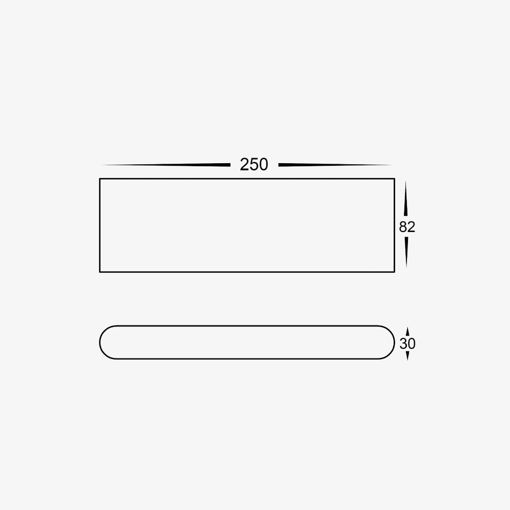 Exterior Wall Light Lisse 12W Fixed Down Wall Light