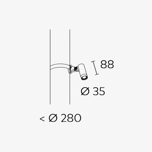 Exterior Wall Light Locus Mini Tree Mount Spotlight - 24V