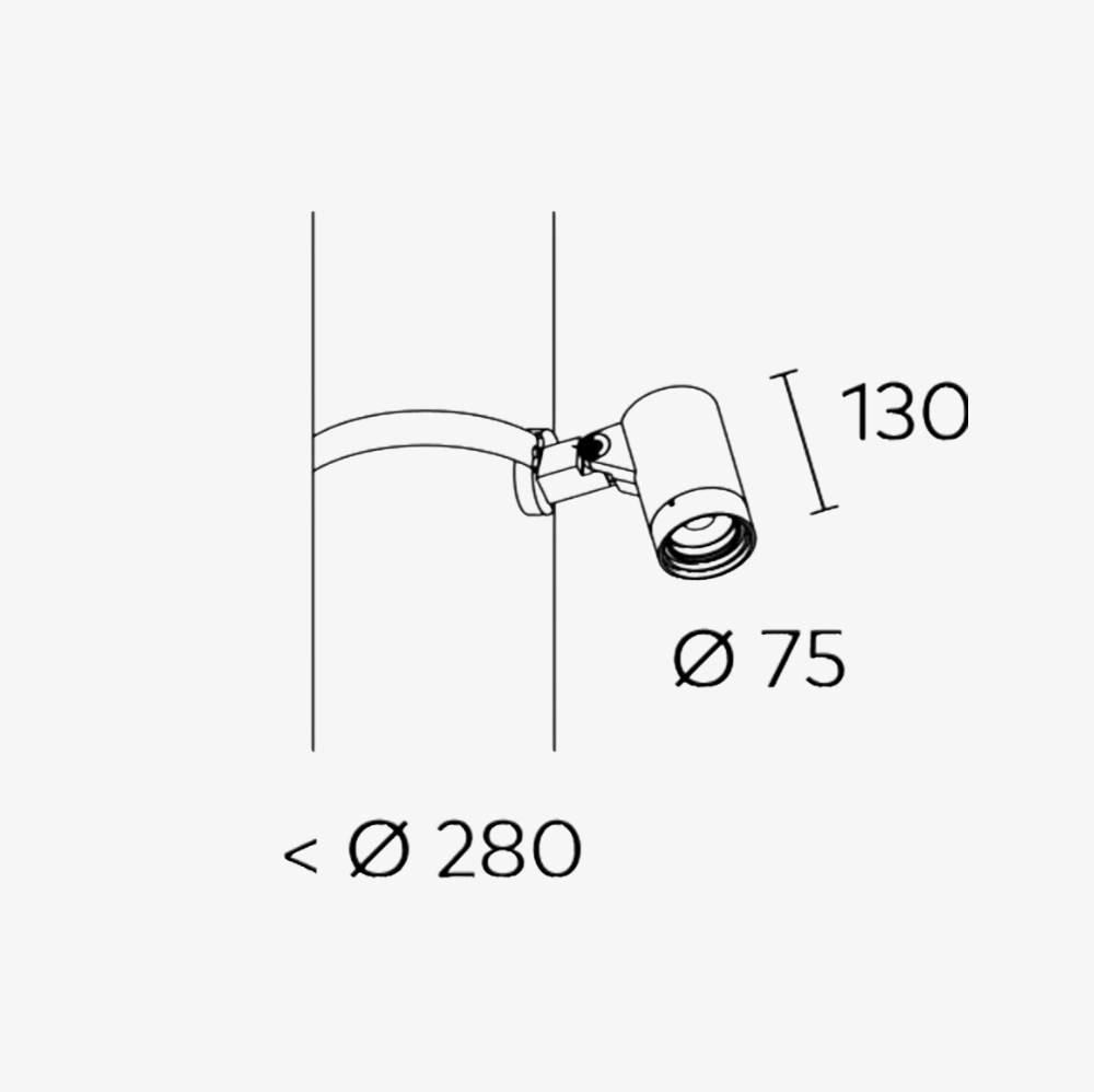 Exterior Wall Light Locus Tree Mount Spotlight - 24V