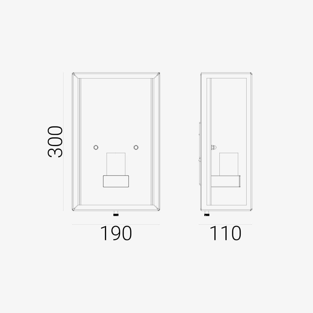 Exterior Wall Light Lofoten Flush Wall Light