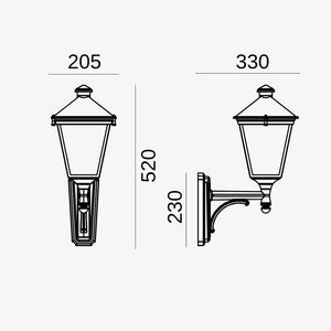 Exterior Wall Light London Up Wall Light