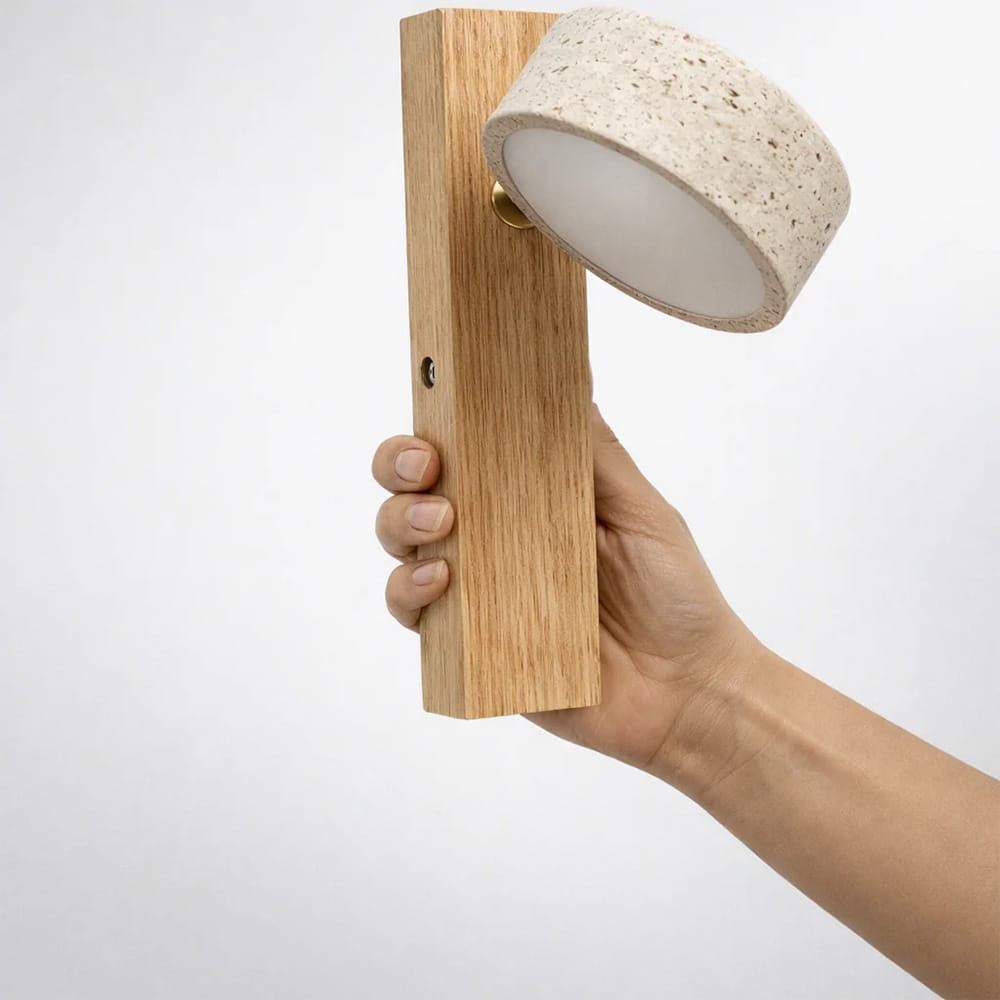Bedside Wall Lights Loom Stone Adjustable Wall Light