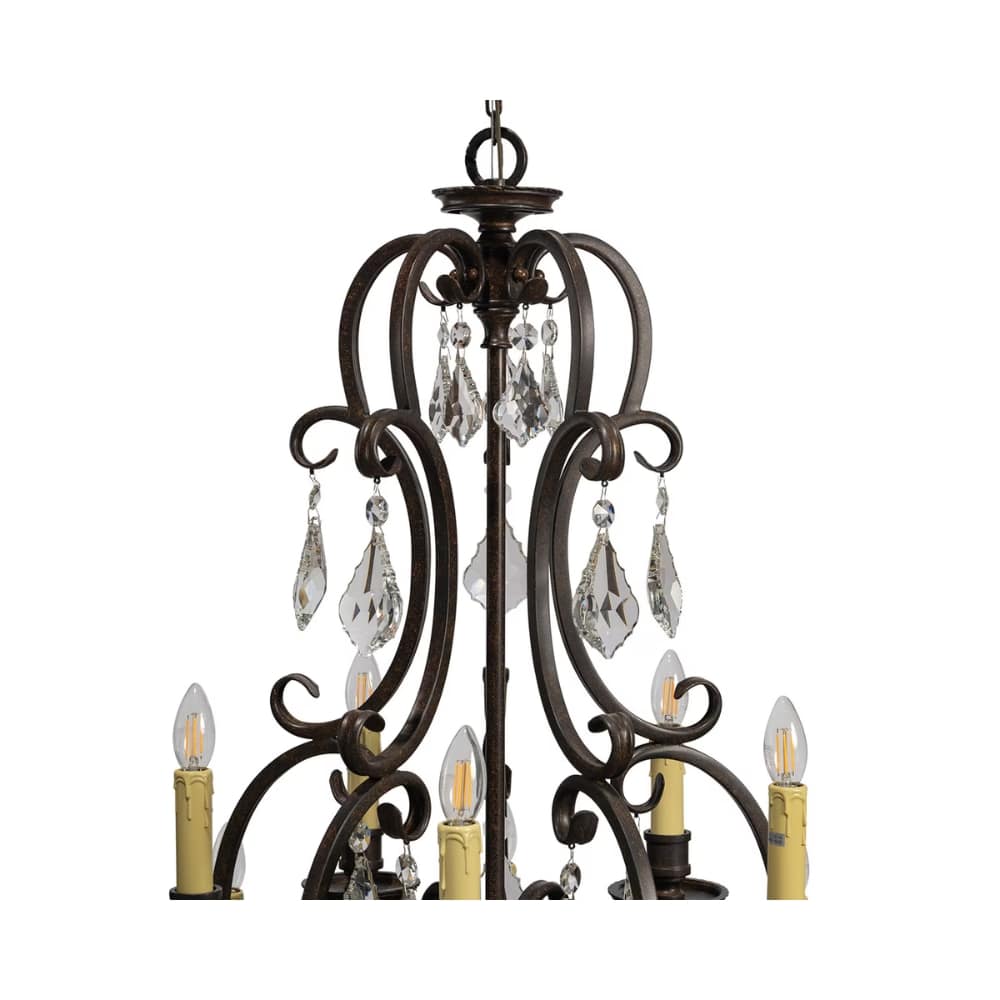 Chandelier Louis 15th Chandelier with Cream Candle Covers