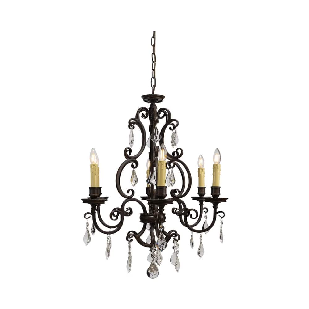 Chandelier Louis 15th Chandelier with Cream Candle Covers