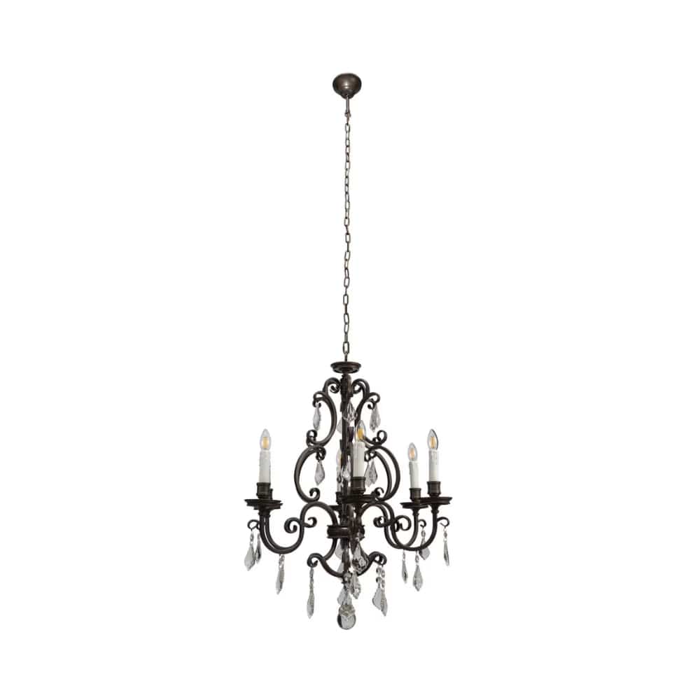 Chandelier Louis 15th Chandelier with White Candle Covers