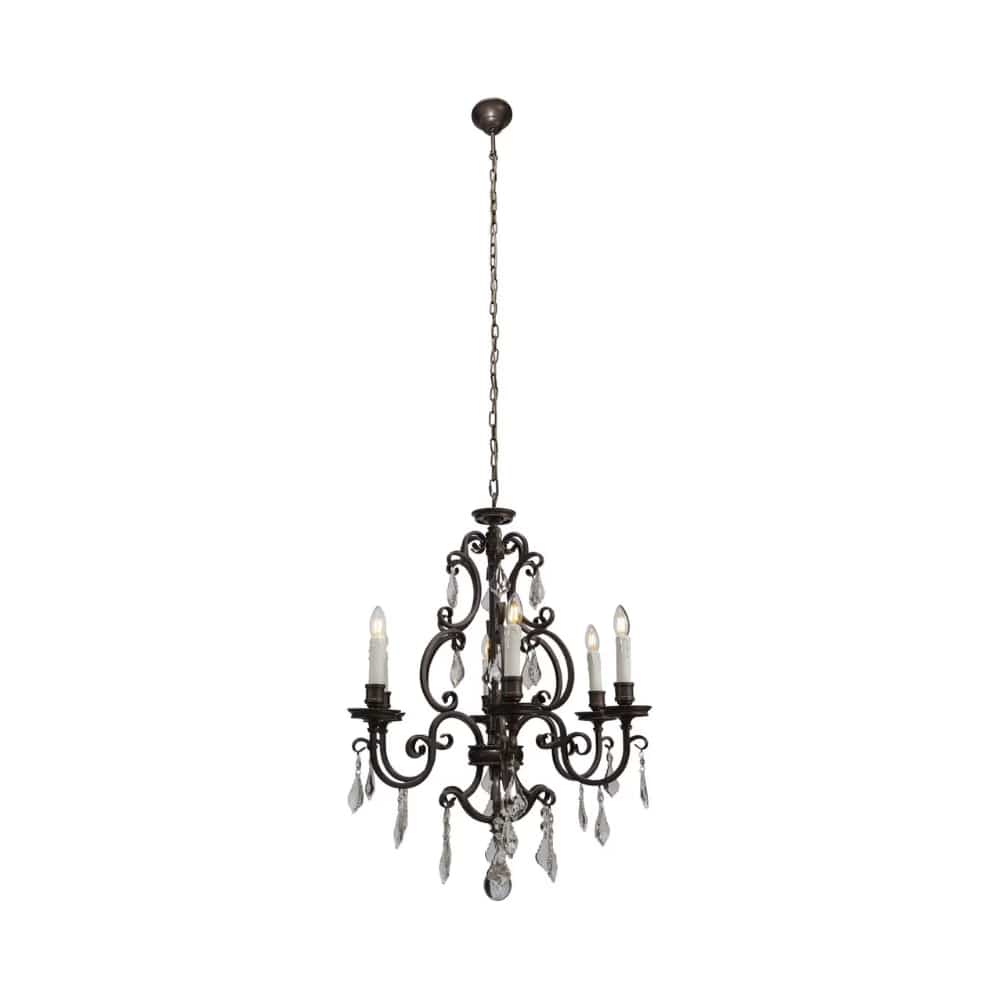 Chandelier Louis 15th Chandelier with White Candle Covers