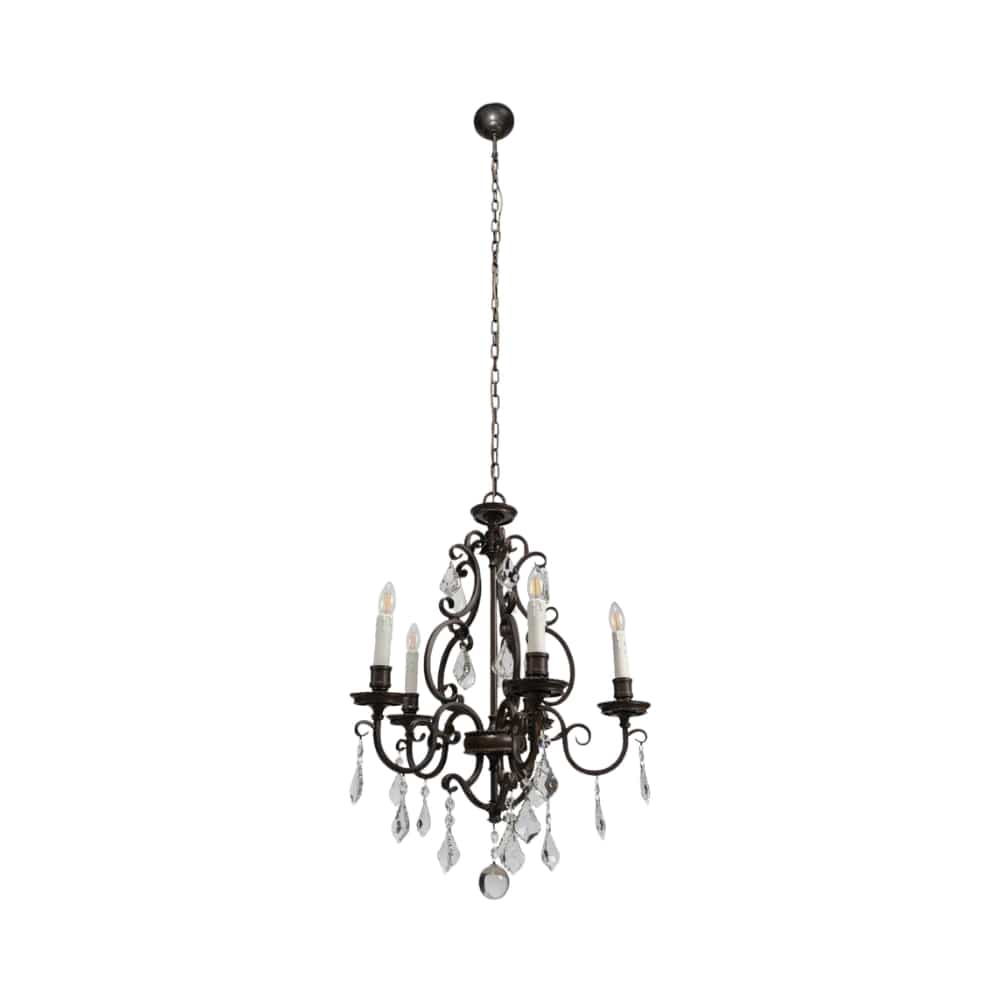 Chandelier Louis 15th Chandelier with White Candle Covers