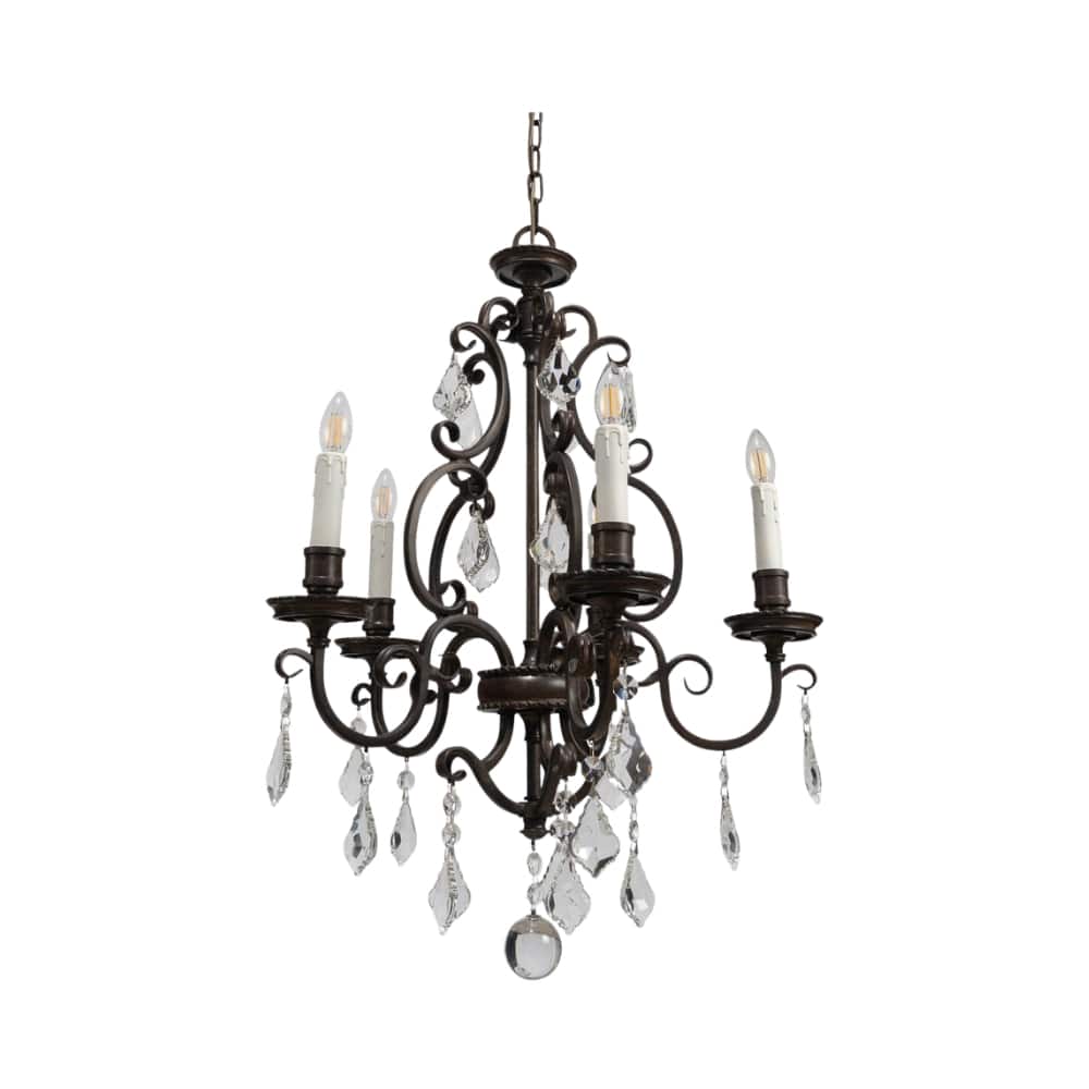Chandelier Louis 15th Chandelier with White Candle Covers