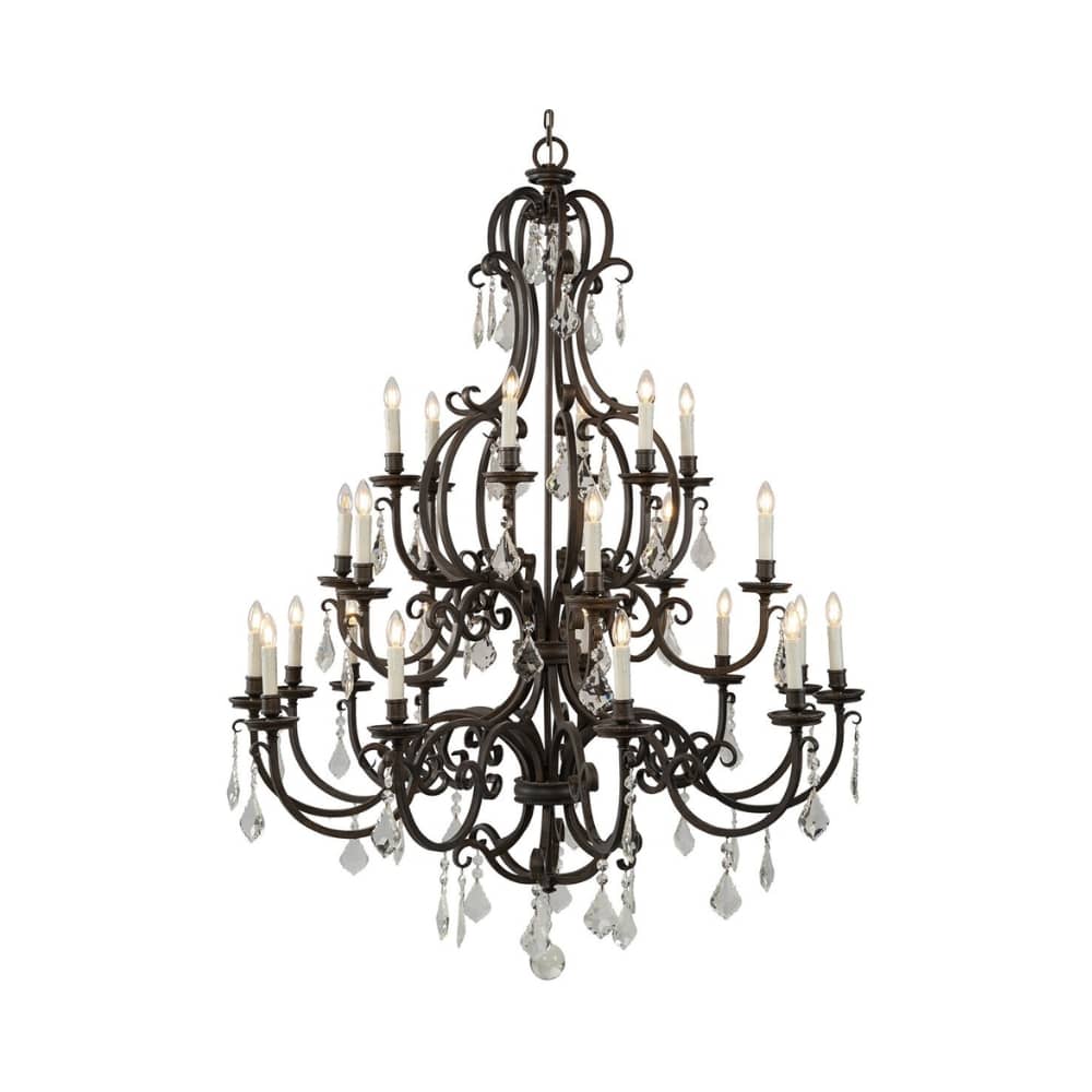 Chandelier Louis 15th Chandelier with White Candle Covers