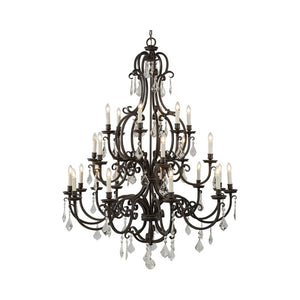 Chandelier Louis 15th Chandelier with White Candle Covers