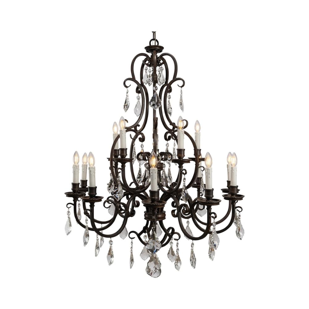 Chandelier Louis 15th Chandelier with White Candle Covers