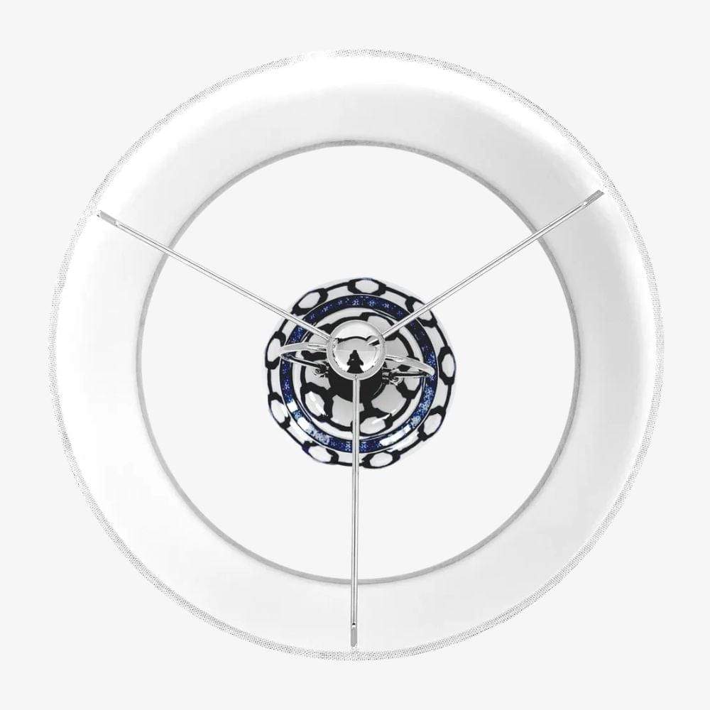 Table Lamps Lucca Blue & White Jar Shaped Lamp & Shade