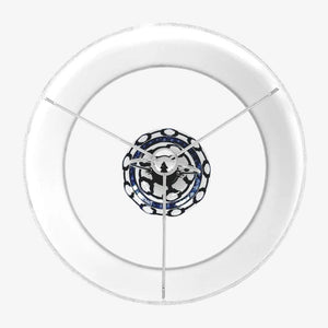 Table Lamps Lucca Blue & White Jar Shaped Lamp & Shade