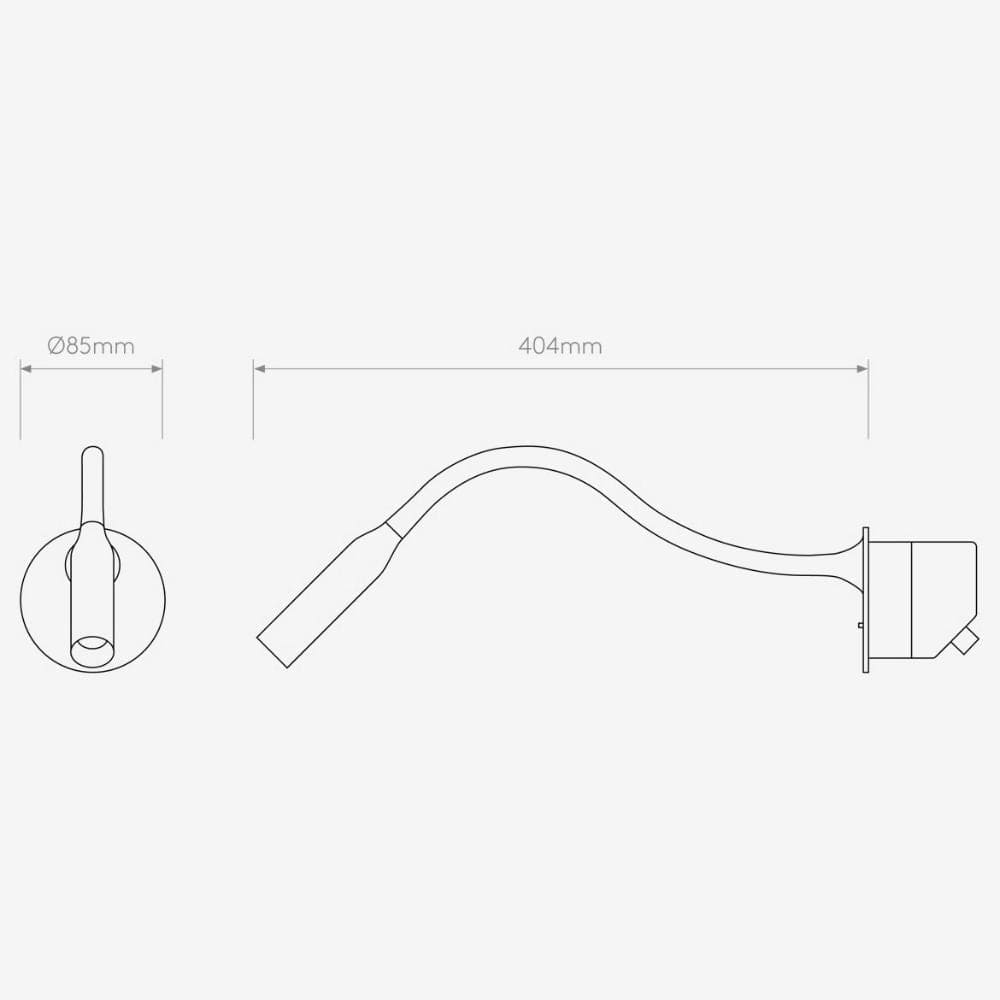 Bedside Wall Lights Lucca Recessed Wall Light