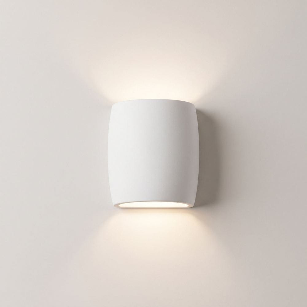 Interior Wall Light / Sconce Lucca White Plaster Up/Down Wall Light